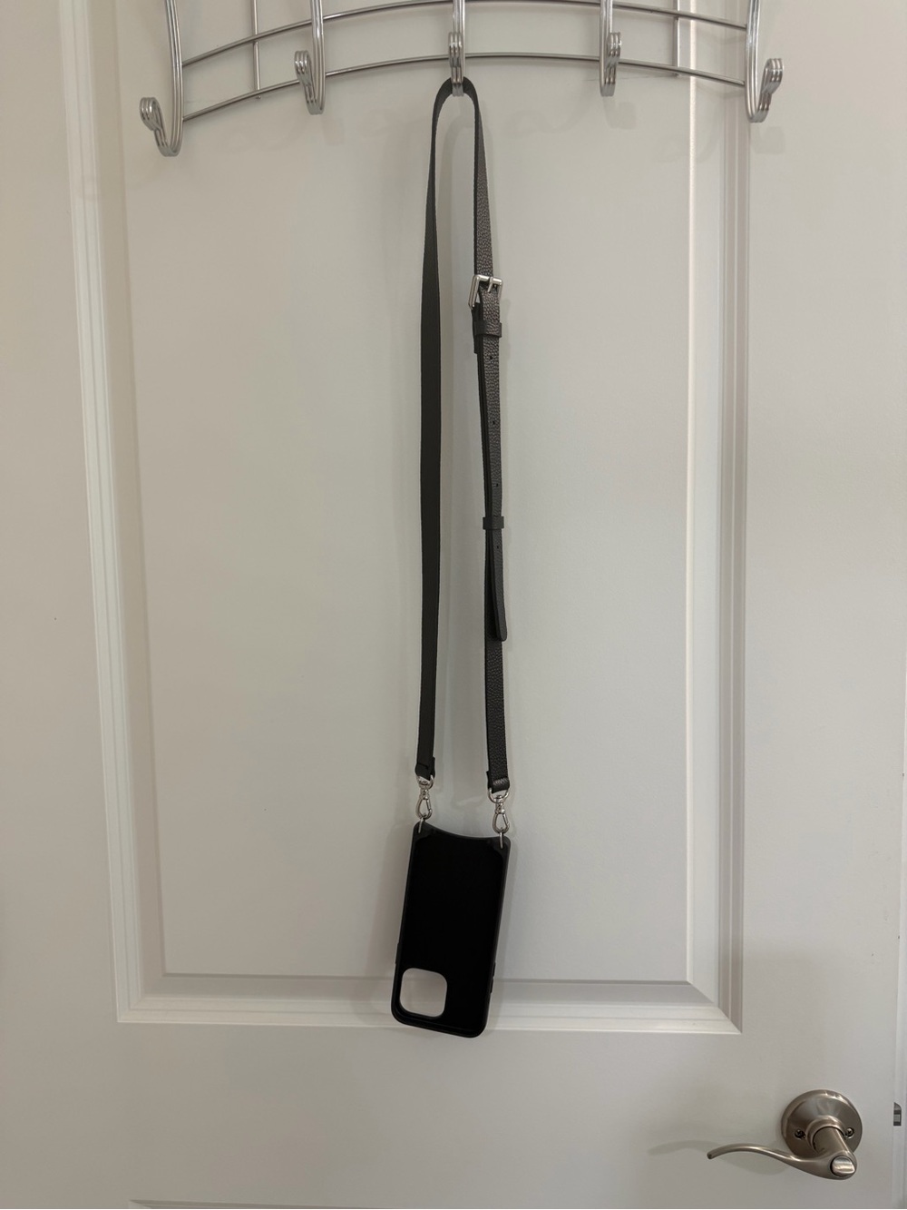 Bandolier “Hailey” Black Crossbody Phone Case with Adjustable Strap
